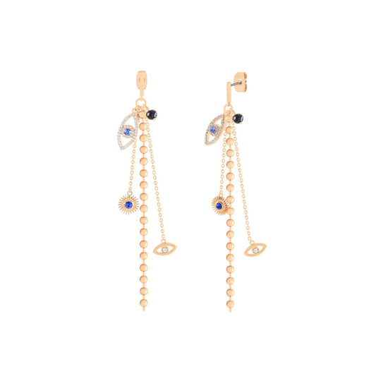 Bold and full of meaning, the Evil Eye Drop Earrings are a statement piece from the Evil Eye Collection. Designed to symbolise protection while adding glamour and movement, these earrings are perfect for evenings out or whenever you want your look to stand out.