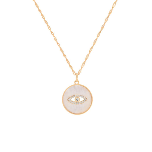 Elegant and meaningful, the Evil Eye Mother of Pearl Pendant is a timeless piece from the Evil Eye Collection, designed to blend beauty with symbolism. Representing protection and positivity, it’s the perfect necklace to wear close to your heart.