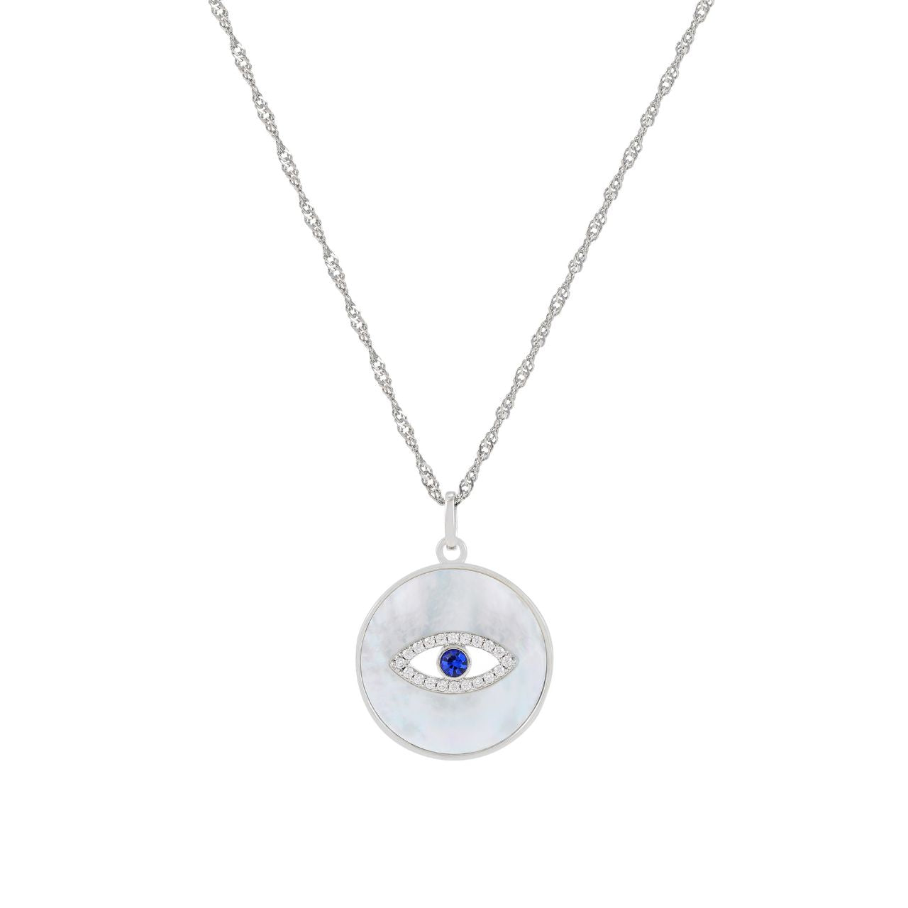 Elegant with a modern edge, the Evil Eye Mother of Pearl Pendant is a striking piece from the Evil Eye Collection, blending timeless beauty with meaningful symbolism. Designed to represent protection and positivity, it’s a necklace you’ll treasure every day.