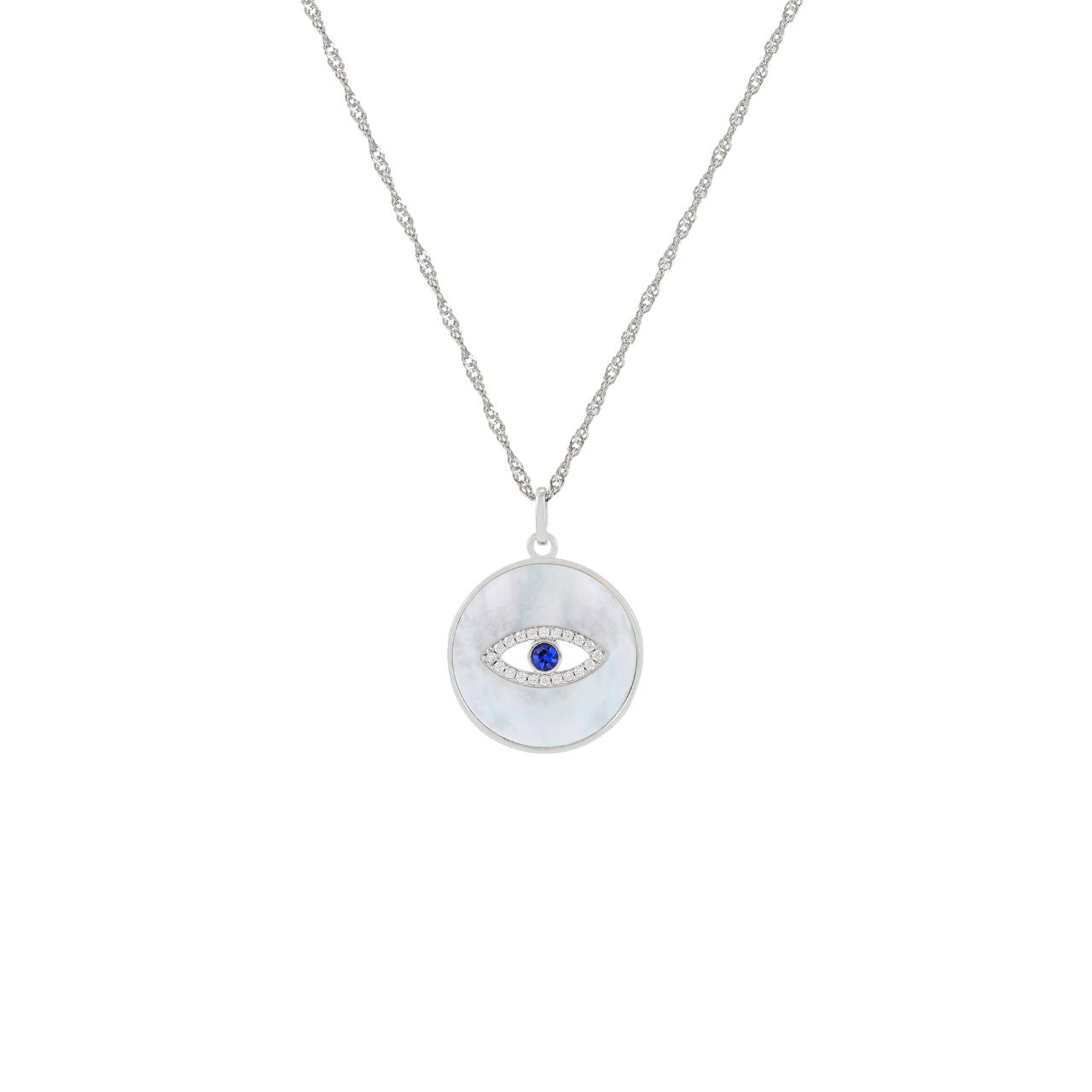 Elegant with a modern edge, the Evil Eye Mother of Pearl Pendant is a striking piece from the Evil Eye Collection, blending timeless beauty with meaningful symbolism. Designed to represent protection and positivity, it’s a necklace you’ll treasure every day.