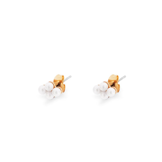 These Tipperary Four Pearl Earrings in Gold are a classic and elegant addition to any jewellery collection. With four lustrous pearls set in a stunning gold design, these earrings offer a timeless and sophisticated look. Elevate any outfit with these beautiful and expertly crafted earrings.
