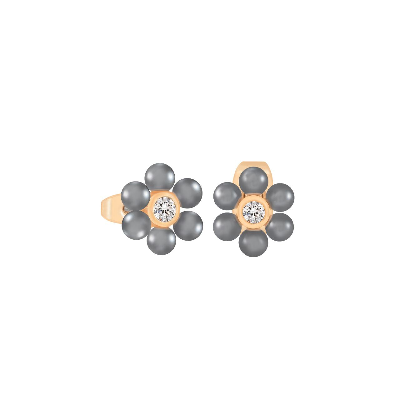Chic and feminine, the Daisy Grey Pearl Stud Earrings are a timeless addition to your jewellery box. Inspired by the charm of blooming daisies, these studs combine elegance with everyday wearability.