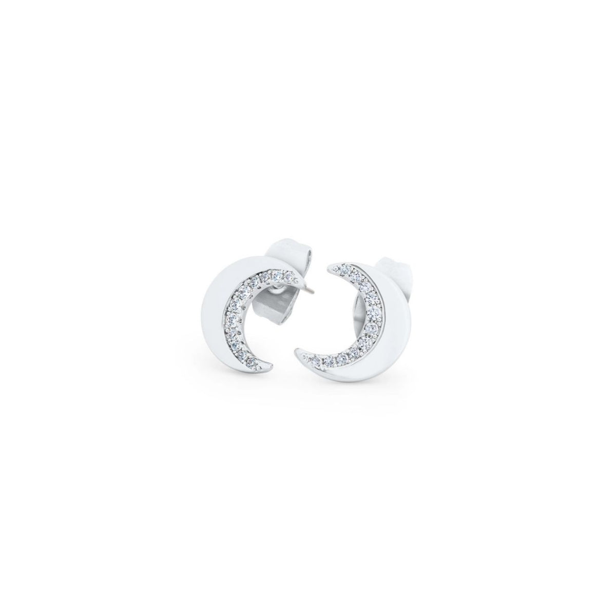 Inspired by the hypnotic energy of the glowing moon, this collection is contemporary and minimalist yet luxuriously adorned with the clearest sparkling stones.