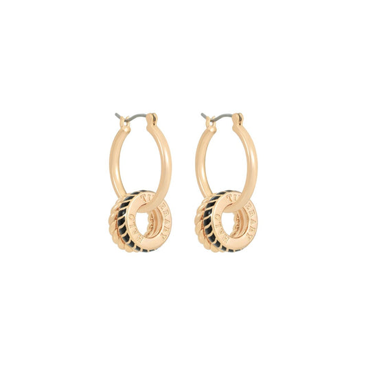 Discover the elegance of Tipperary's Halo Eclipse Small Hoop Earrings in Gold &amp; Black. These stunning earrings feature a unique halo design that is sure to turn heads. 