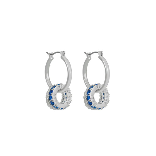 Introducing the elegant and timeless Tipperary Halo Night Small Hoop Earrings! Made from high-quality silver and featuring a stunning blue design, these earrings are perfect for any occasion. With the latest hoop design for added style, elevate your look with these new 2025 earrings.
