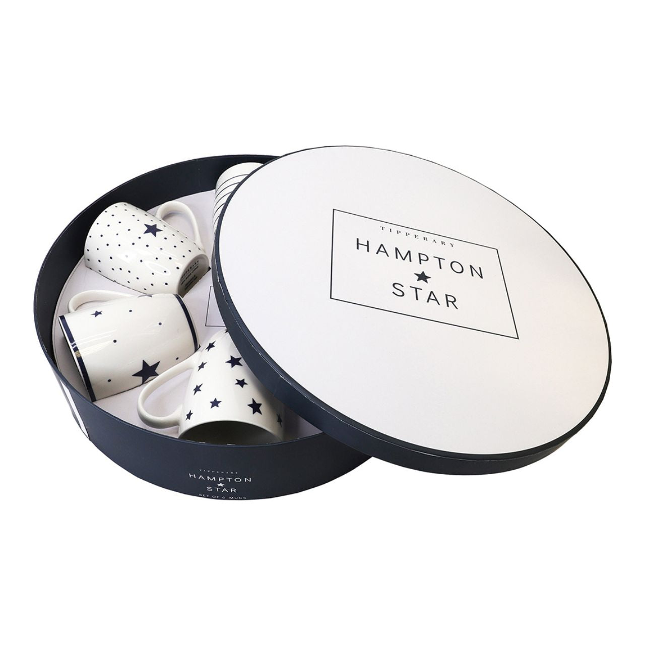 Elevate your kitchenware with the Tipperary Hampton Star Set of 6 Mugs, expertly crafted for both style and durability. Each mug features a distinctive star design, adding a touch of elegance to your daily coffee or tea ritual.