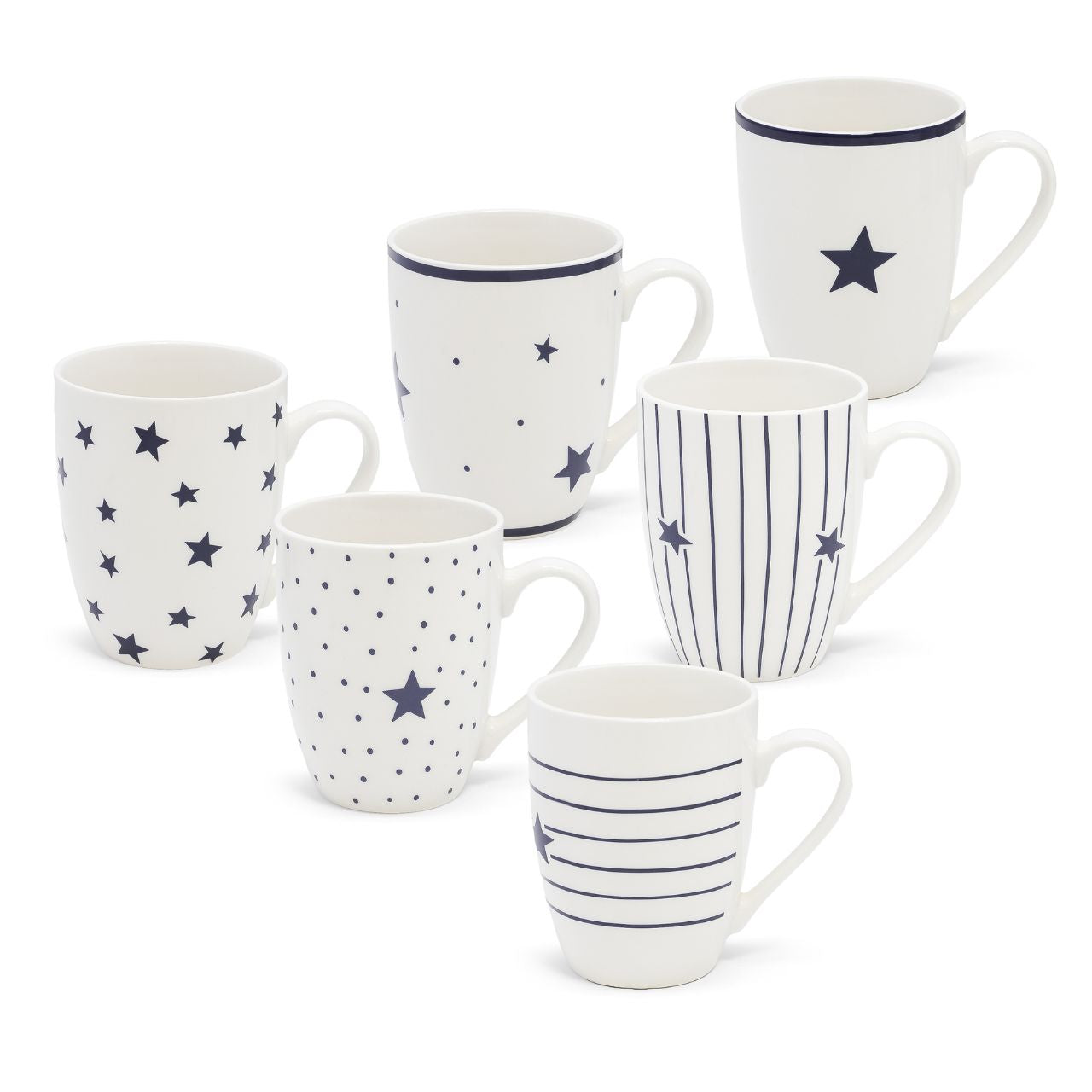 Elevate your kitchenware with the Tipperary Hampton Star Set of 6 Mugs, expertly crafted for both style and durability. Each mug features a distinctive star design, adding a touch of elegance to your daily coffee or tea ritual.