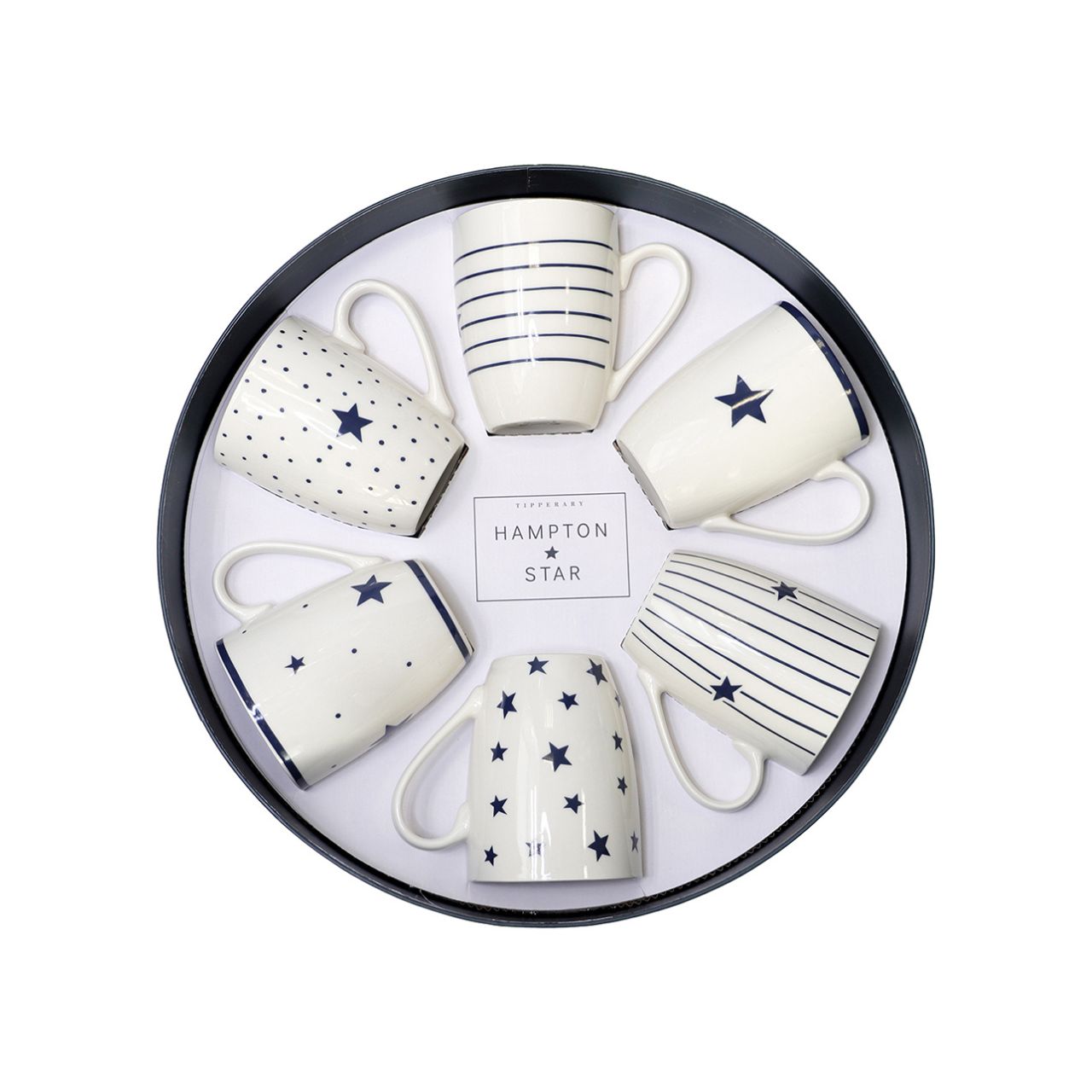 Elevate your kitchenware with the Tipperary Hampton Star Set of 6 Mugs, expertly crafted for both style and durability. Each mug features a distinctive star design, adding a touch of elegance to your daily coffee or tea ritual.