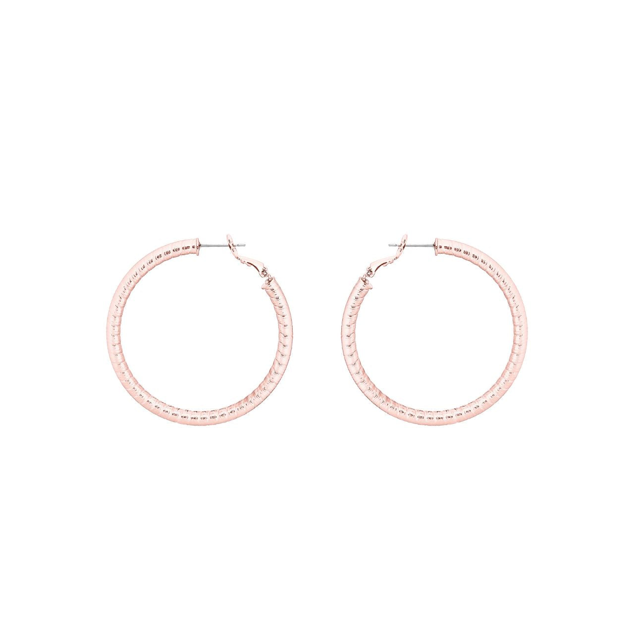 Hoop Silk Thread Rose Gold Earrings by Tipperary  Add some elegance to your jewelry collection with Tipperary's Hoop Silk Thread Rose Gold Earrings. The luxurious design is crafted with precise detail, and the soft silk threads give an effortless look. Enjoy the perfect touch of glamour with these timeless earrings.