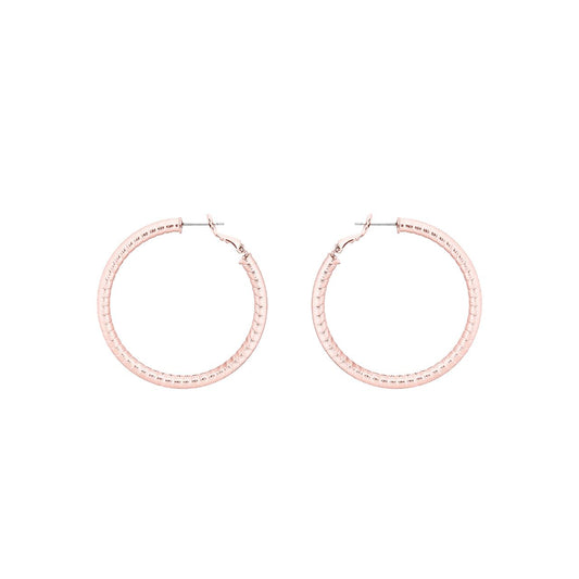 Hoop Silk Thread Rose Gold Earrings by Tipperary  Add some elegance to your jewelry collection with Tipperary's Hoop Silk Thread Rose Gold Earrings. The luxurious design is crafted with precise detail, and the soft silk threads give an effortless look. Enjoy the perfect touch of glamour with these timeless earrings.