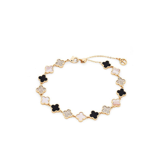 Elevate your everyday elegance with the Tipperary Le Fleur Multi Fleur Bracelet in radiant gold.