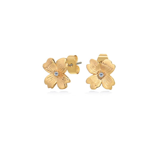 Introducing the Le Fleur Collection – a stunning assortment of jewellery that embodies elegance and charm. Each piece is plated in radiant yellow gold and showcases intricate designs, available in a range of captivating colours, from coal black and shamrock green to baby pink and deep red.