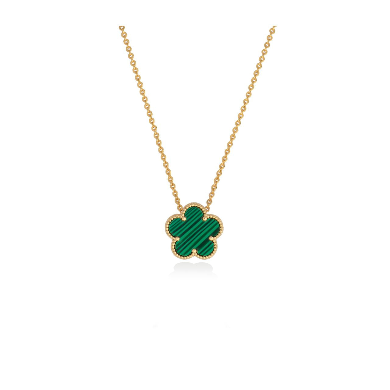 Introducing the Le Fleur Collection – a stunning assortment of jewellery that embodies elegance and charm. Each piece is plated in radiant yellow gold and showcases intricate designs, available in a range of captivating colours, from coal black and shamrock green to baby pink and deep red.