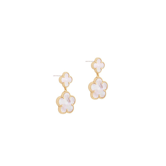 Elevate your everyday elegance with these stunning Mother of Pearl Drop Earrings from Tipperary Le Fleur.