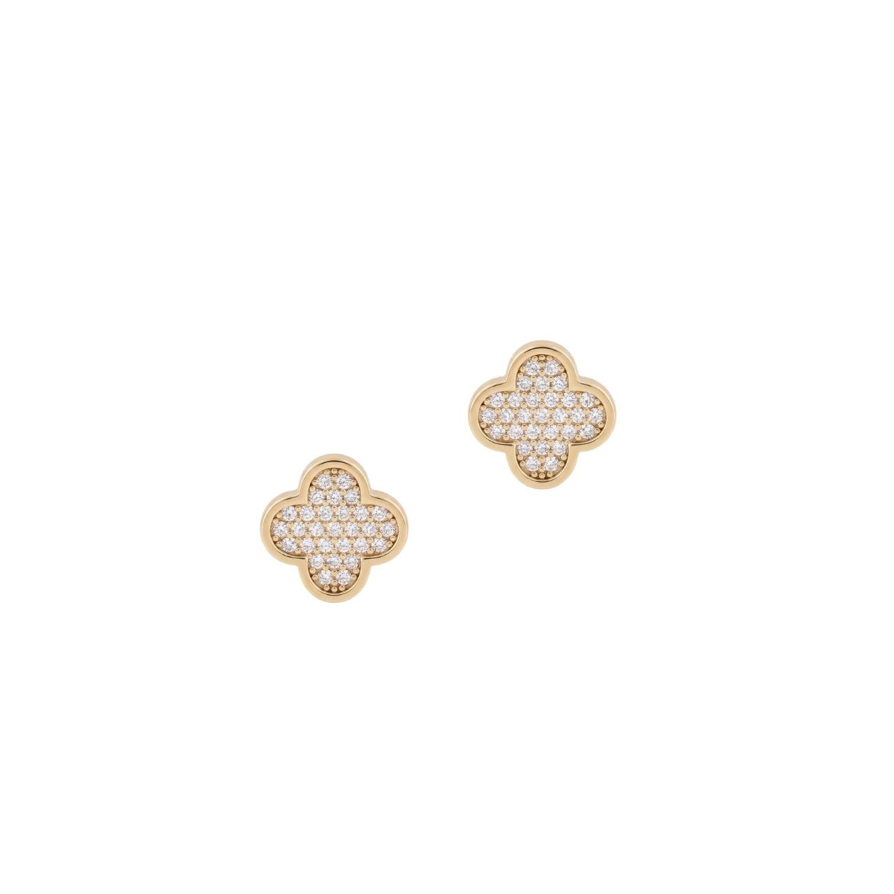 Elevate your everyday elegance with these stunning Tipperary Le Fleur Pave Stud Earrings in gold. Crafted with meticulous attention to detail, these timeless studs feature a delicate pave design that catches the light beautifully, adding a touch of sophistication to any look.