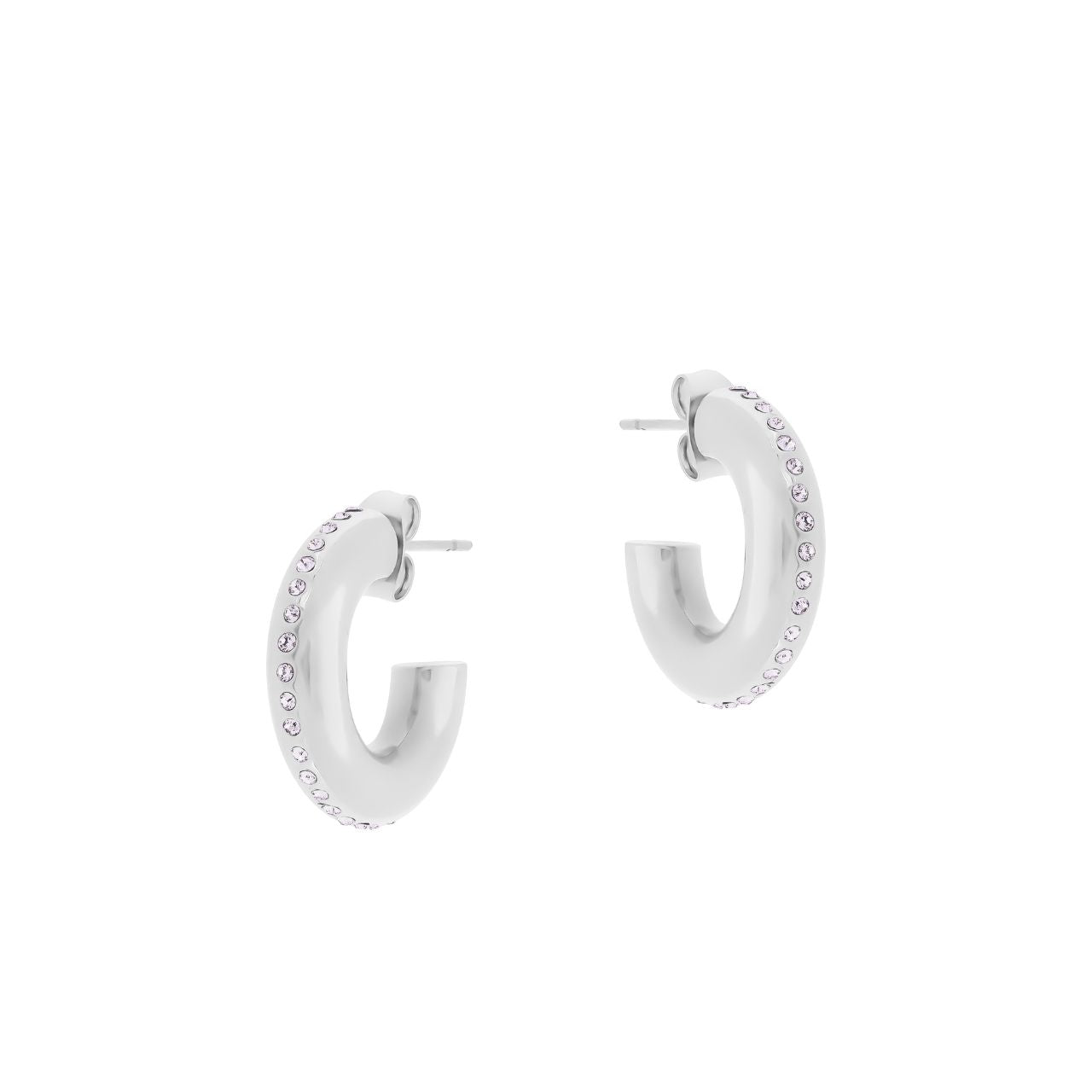 Silver Letter C Earrings with CZ Stones by Tipperary Tipperary's Letter C Earrings, crafted from silver and adorned with Cubic Zirconia stones, add a sophisticated touch to any look. An ideal accessory for formal or everyday wear, these earrings provide a versatile and timeless style.