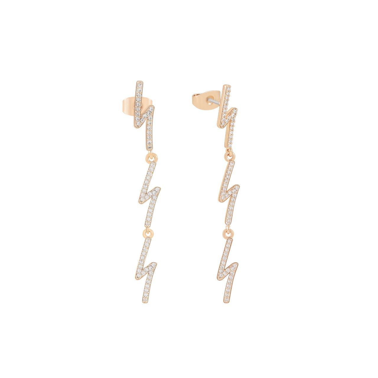 Elevate your jewellery collection with these striking triple drop earrings from Tipperary. Crafted in lustrous gold, each earring features a cascading design adorned with sparkling cubic zirconia stones that catch the light beautifully.