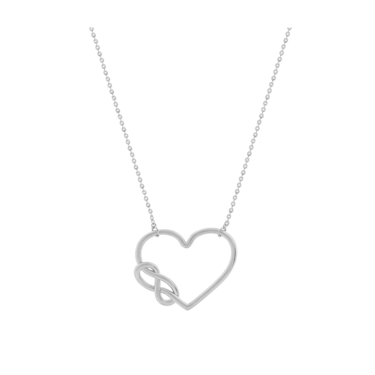 Celebrate the timeless bond of love with this exquisite Tipperary Love Knot pendant. Crafted in gleaming silver, this piece beautifully combines a delicate heart with an intricate knot—symbols of eternal connection and heritage.