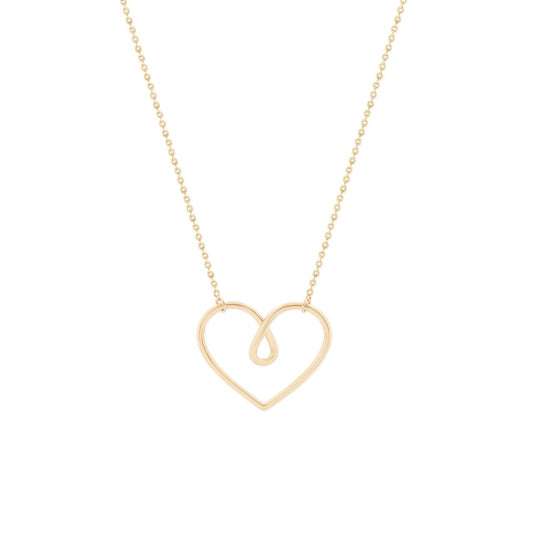 Celebrate eternal love with this stunning Tipperary Love Knot Heart Pendant in gleaming gold. Inspired by ancient Celtic symbolism, the intricate love knot design represents an unbreakable bond—making it the perfect gift for someone special or a meaningful keepsake for yourself.