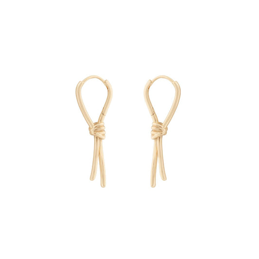 Celebrate eternal love with these stunning Tipperary Love Knot Gold Earrings, a timeless symbol of connection and devotion.