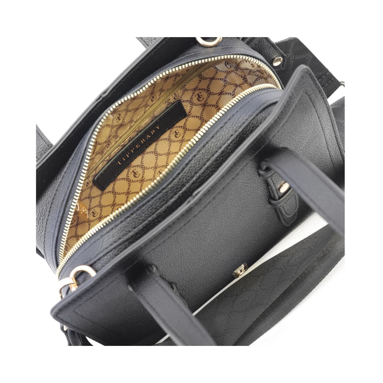 The Tipperary Madison Handbag in Black combines timeless elegance with practical design. Crafted to complement sophisticated ensembles, its sleek silhouette offers ample space for everyday essentials without compromising style.
