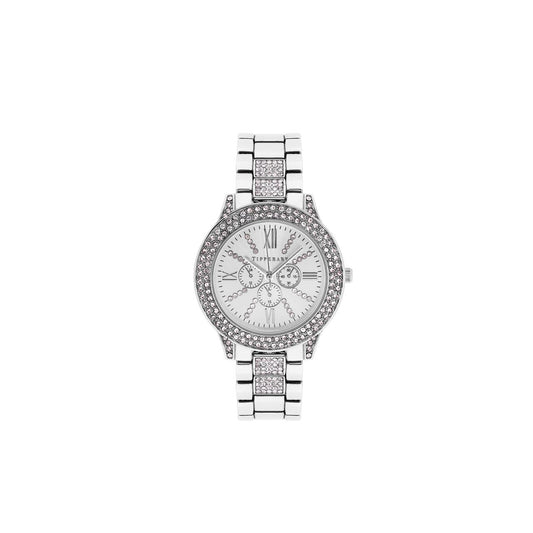 Medici Silver Watch by Tipperary   Introducing the "MEDICI SILVER WATCH" from Tipperary Crystal - an embodiment of classic elegance and modern sophistication. This watch, categorized under our esteemed "Jewellery" section, is a timeless accessory that effortlessly complements any outfit.