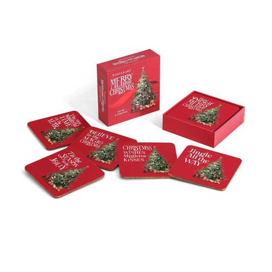 Bring a little Christmas cheer to your home with this lovely set of 6 coasters, featuring a festive red design, charming Christmas trees and much-loved festive phrases such as ‘Have Yourself a Merry Little Christmas’ and ‘The Most Wonderful Time of the Year’.