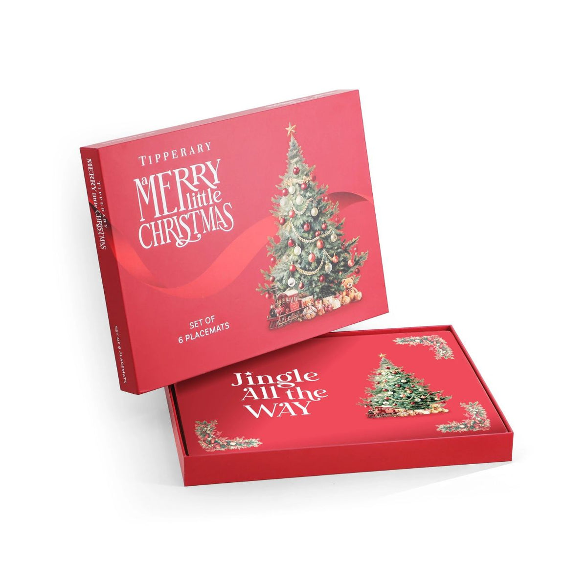Bring a little Christmas cheer to your table with this lovely set of 6 placemats, featuring a festive red design, charming Christmas trees and much-loved festive phrases such as ‘Have Yourself a Merry Little Christmas’ and ‘The Most Wonderful Time of the Year’.
