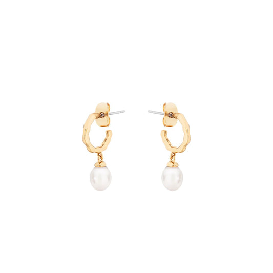 Expertly crafted, the Tipperary Natural Pearl Hoop Earrings in gold are a timeless addition to any jewellery collection. The natural pearl accents add a touch of elegance, while the sturdy gold hoops provide durability. Elevate any outfit with these versatile and sophisticated earrings.