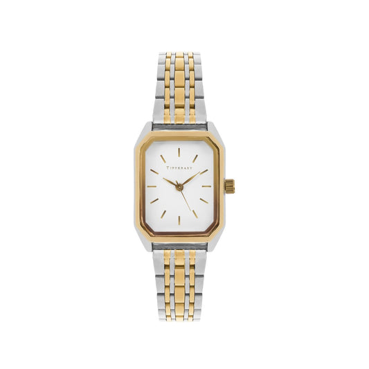 Elevate your wrist with the Tipperary Octagon Silver &amp; Gold Watch, a striking timepiece that seamlessly blends classic elegance with contemporary design. Featuring a distinctive octagonal face and refined two-tone finish, this watch exudes understated luxury suitable for both formal occasions and everyday wear.