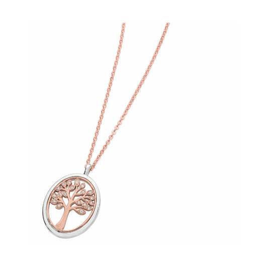 This Tree of Life pendant has nineteen leaves and each leaf is an inset crystal, with a gold surround this piece is a timeless classic. This pendant is ﬁnished off with a lobster claw clasp and a 4cm extension chain with TC branded FOB.