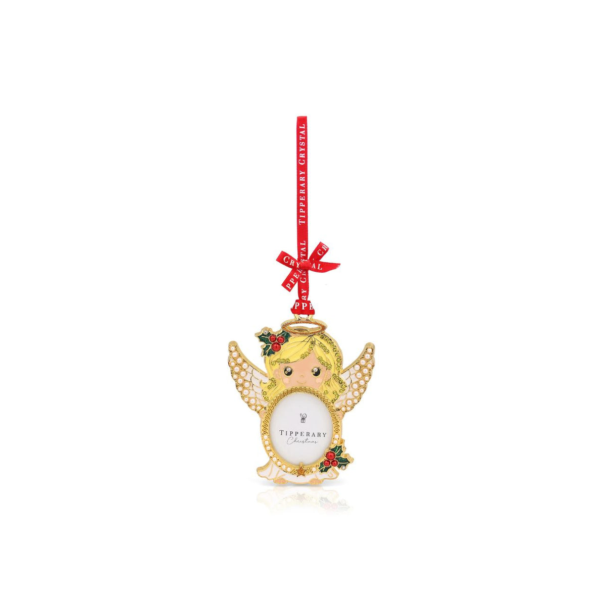 A beautiful little keepsake to add to the Christmas tree. The Pearl Angel Frame Decoration has a simple, elegant design that makes it a lovely gift for someone special. Presented in a gift box, ready to give.