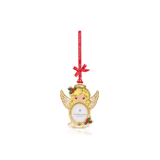 A beautiful little keepsake to add to the Christmas tree. The Pearl Angel Frame Decoration has a simple, elegant design that makes it a lovely gift for someone special. Presented in a gift box, ready to give.