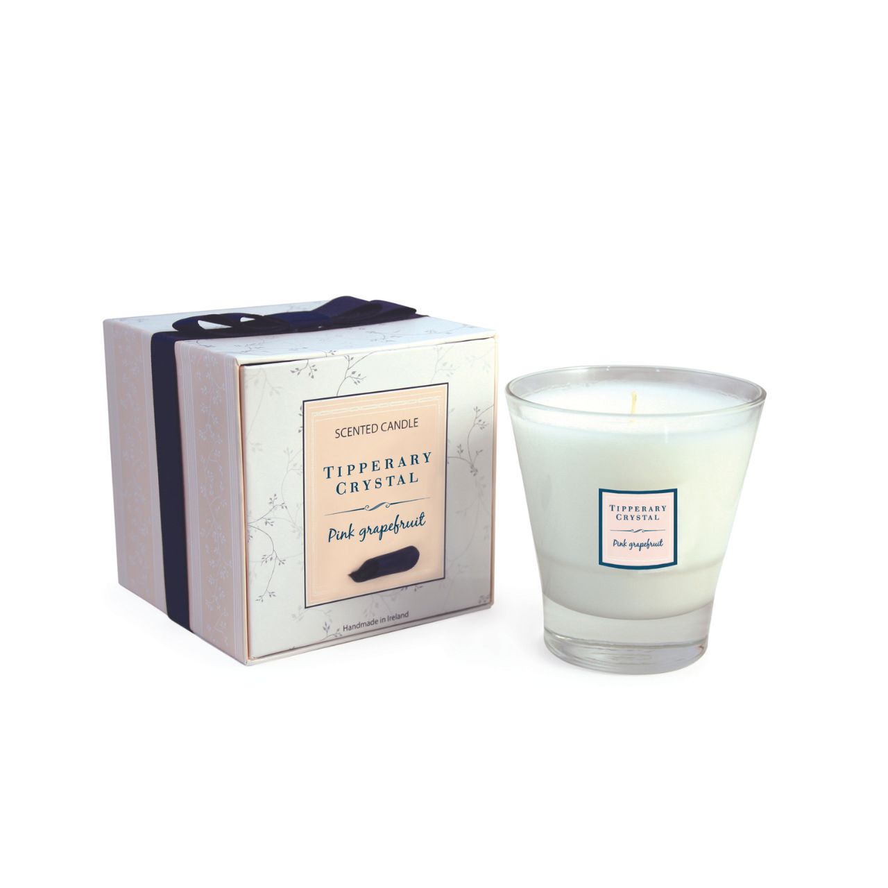Pink Grapefruit Candle Filled Tumbler Glass by Tipperary  Indulge yourself in the tart citrus aroma of delicious pink grapefruit.