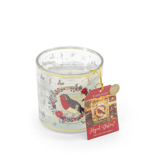 Robin LED Light Up Candle by Tipperary