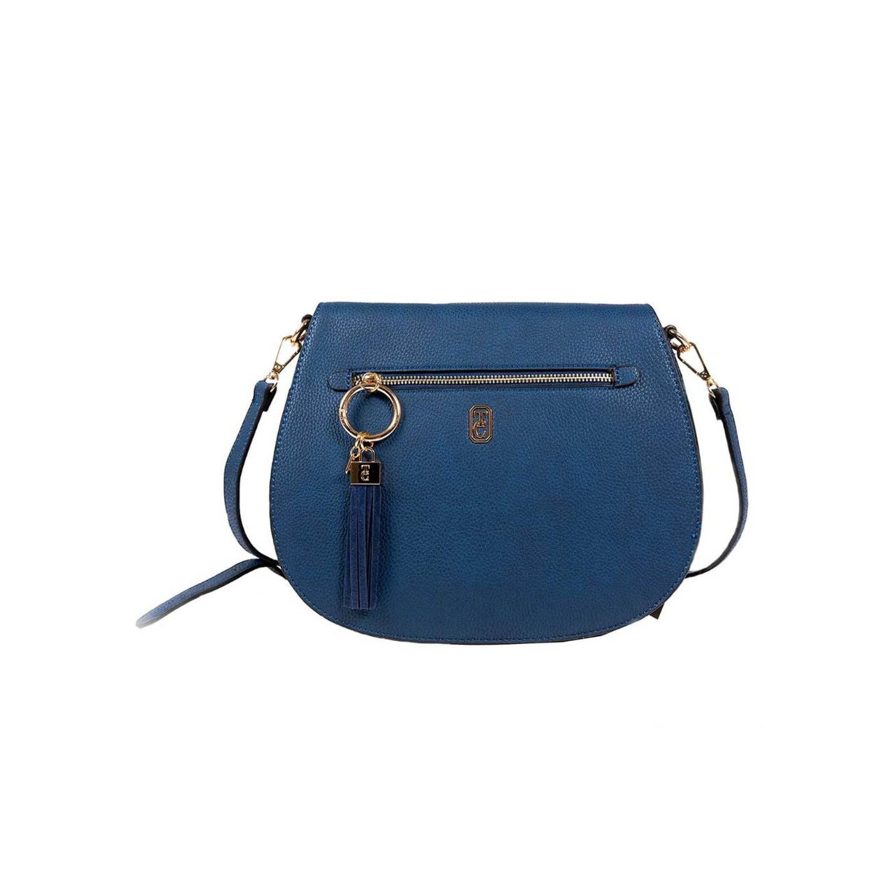 This stylish new addition to our bag collection is proving to be very popular, with an outside zip compartment the Savoy bag is stylish and functional. Metal hardware detail finish off this amazing bag in rose gold or yellow gold. The Savoy satchel style bag can be worn over the shoulder or as a cross body bag.
