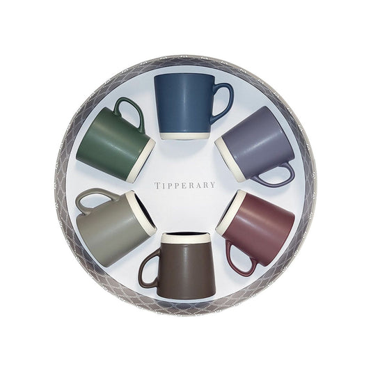 Discover the refined elegance of the Tipperary Pottery Mug Set, featuring six beautifully crafted mugs with a minimalist design and a gentle colour scheme. These high-quality pottery mugs, adorned with soft, muted tones, seamlessly blend into any décor, offering both beauty and durability.
