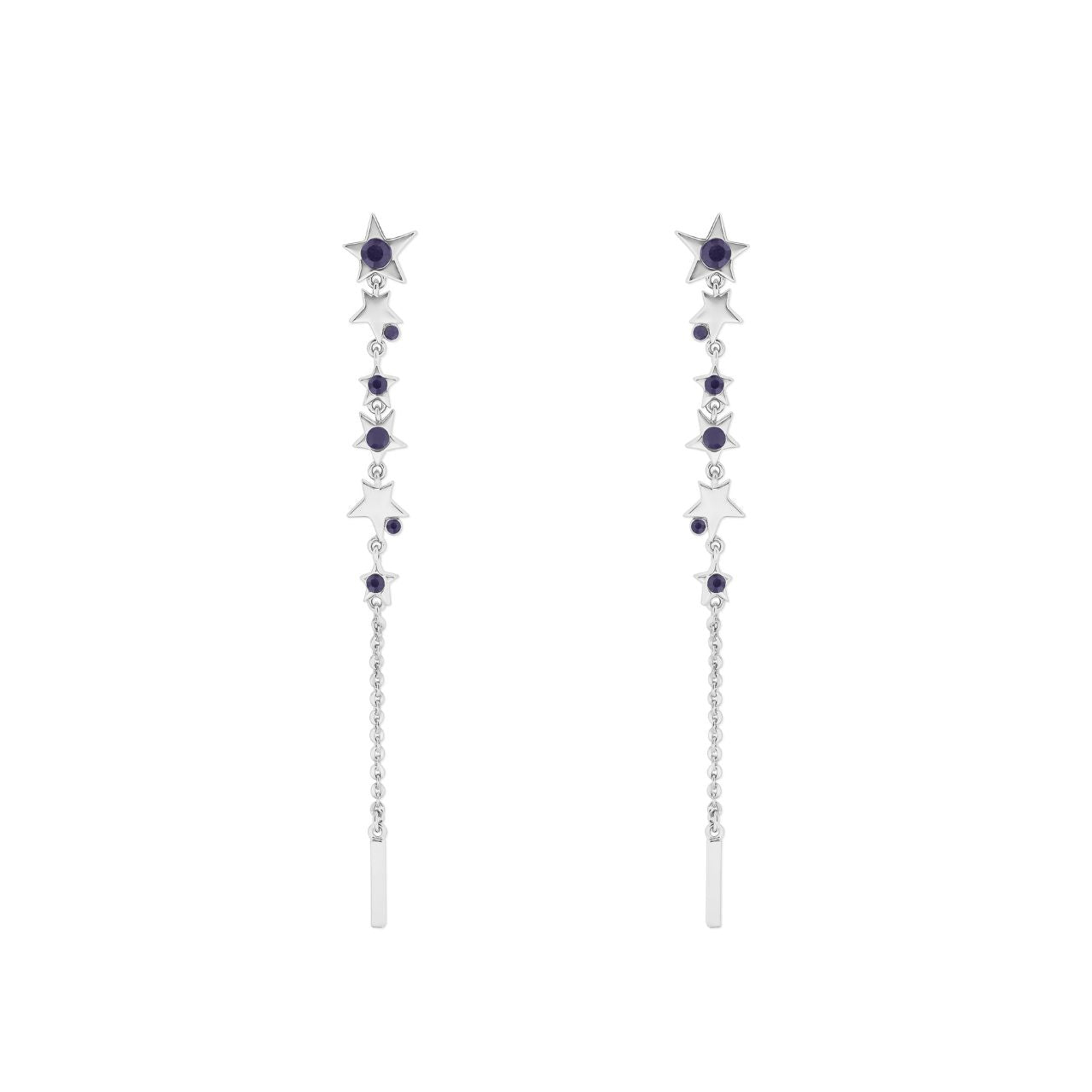 Crafted by Tipperary, these dazzling silver Shooting Star Earrings add a touch of sparkle to any outfit. Made with high-quality materials, these earrings are designed to last while making a statement. Perfect for both casual and formal occasions, they are a must-have for any jewellery collection.