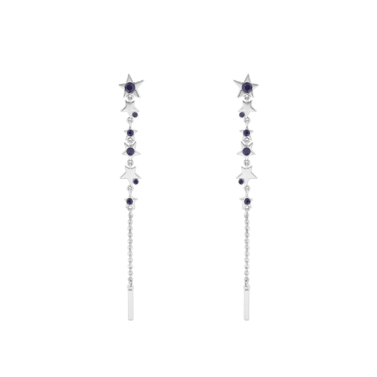 Crafted by Tipperary, these dazzling silver Shooting Star Earrings add a touch of sparkle to any outfit. Made with high-quality materials, these earrings are designed to last while making a statement. Perfect for both casual and formal occasions, they are a must-have for any jewellery collection.