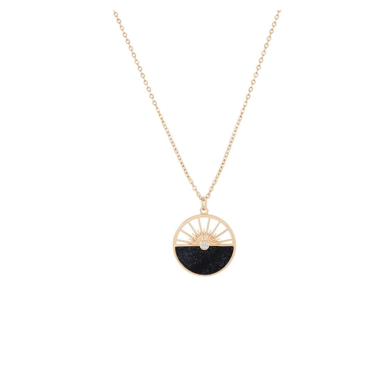 Capture the warmth of dawn with this stunning Soleil Sunrise Gold Pendant from Tipperary. Crafted with precision, this elegant piece features a radiant sunburst design that symbolises new beginnings and hope.