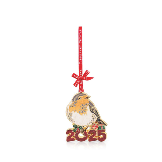 Celebrate the festive season with the Tipperary Sparkle 2025 Christmas Robin Hanging Decoration. This elegant ornament captures the charm of the iconic robin adorned with shimmering details, offering a refined touch to your holiday.