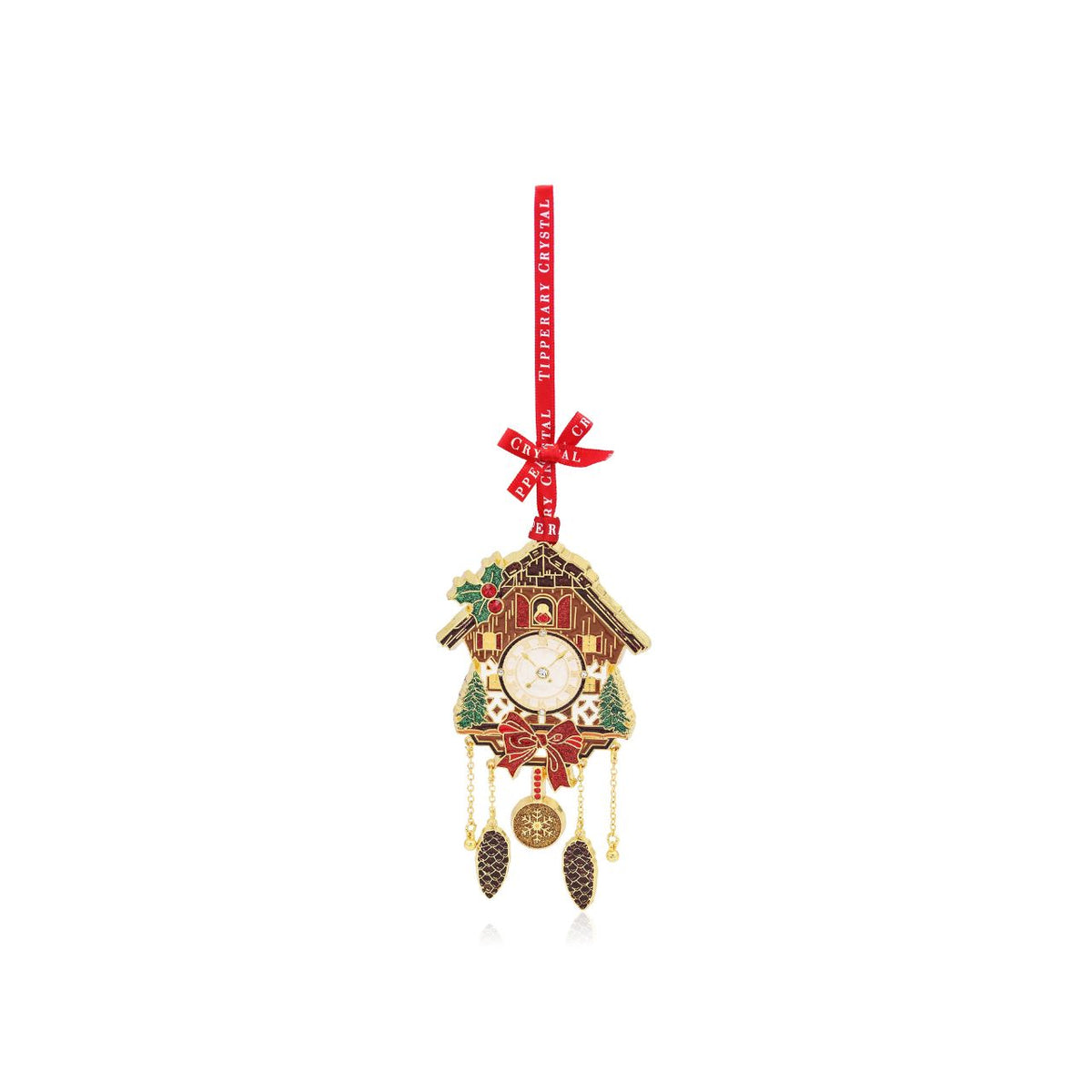Add a touch of traditional Christmas charm to your tree with this beautiful cuckoo clock decoration. With its sparkling details and timeless design, it’s a lovely keepsake to treasure year after year.