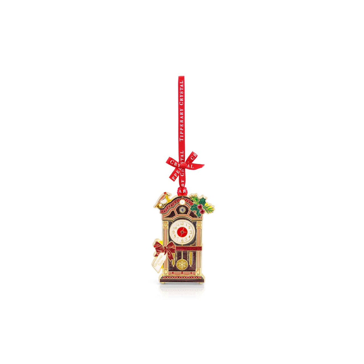 Add a touch of timeless Christmas charm with this beautiful Sparkle Grandfather Clock decoration. Finished with delicate sparkling details, it’s a classic festive piece that will look lovely on your tree or displayed around your home.