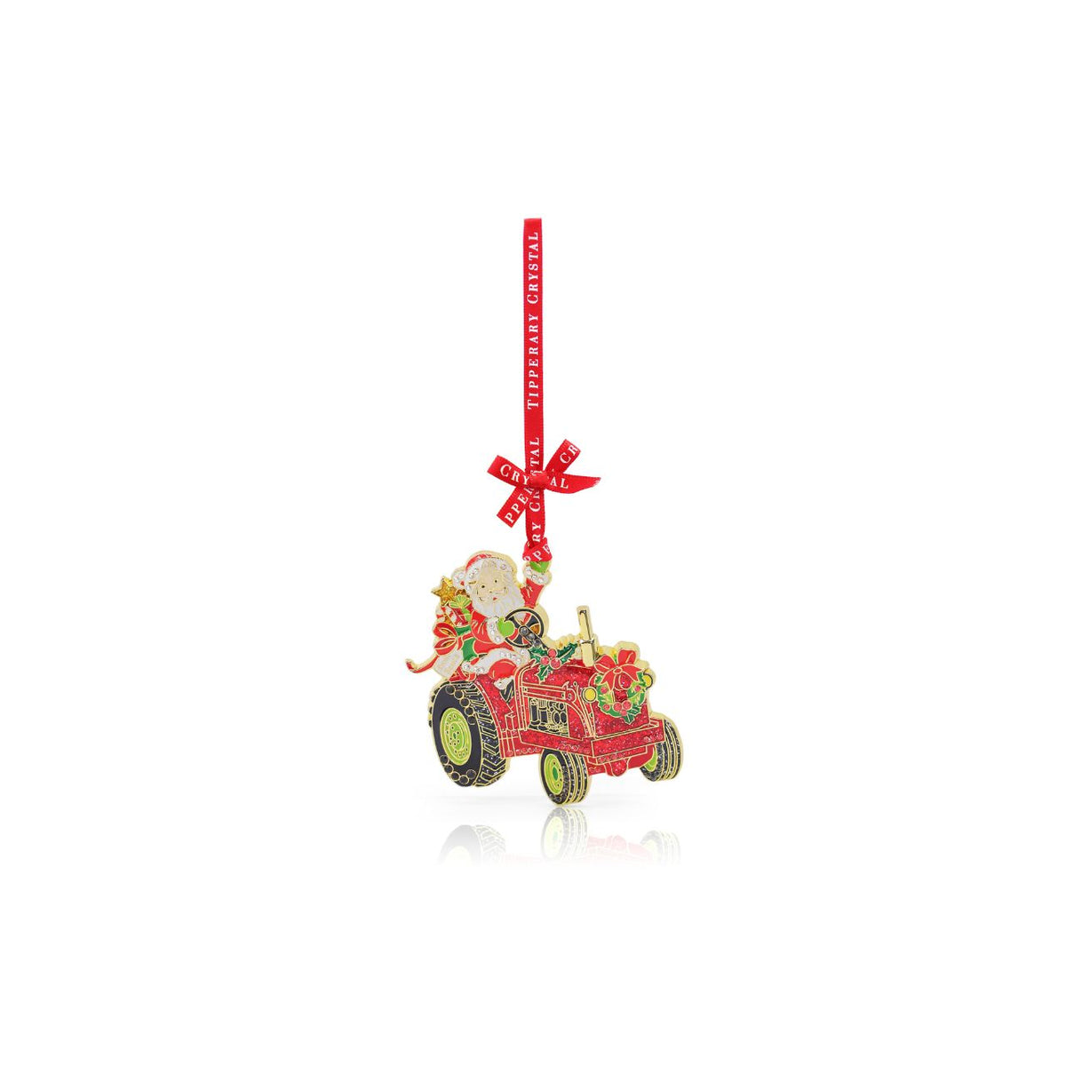 Bring a little festive fun to your Christmas tree with this charming set of 4 decorations, featuring a Christmas tree, Santa on his tractor, a festive car and a cheerful robin.