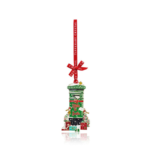 Sparkle Post Box Christmas Hanging Decoration by Tipperary  This festive decoration from Tipperary will bring holiday cheer to your home. Featuring a sparkle post box design, the decoration is sure to create a magical feeling to any room. Perfectly sized for hanging, it makes a beautiful addition to your holiday décor.