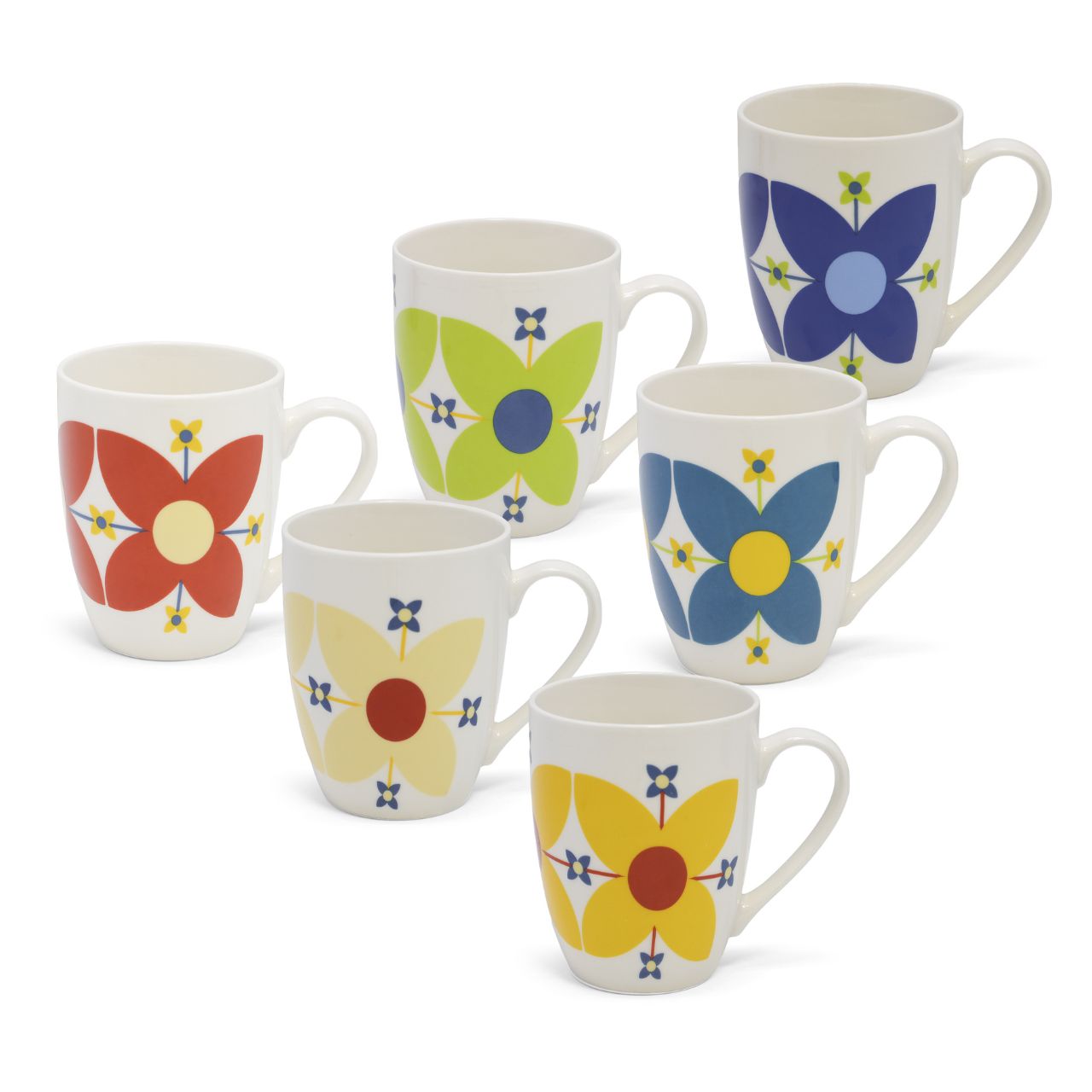 Elevate your kitchenware with the Tipperary Star Flowers Set of 6 Mugs, expertly crafted for both style and durability. Each mug features a charming star flower design, adding a touch of elegance to your daily coffee or tea ritual.