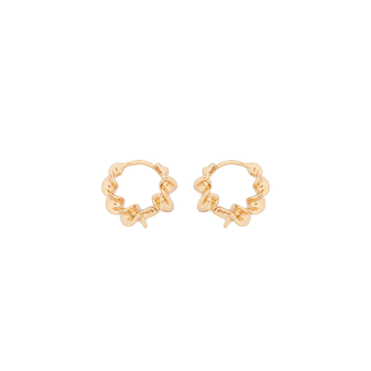 Swirl Gold Earrings by Tipperary