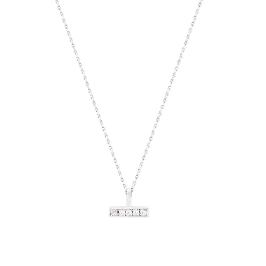 Silver T-Bar CZ Set Pendant by Tipperary  Make a statement with Tipperary's T-Bar CZ Set Pendant. Quality crafted and expertly set with cubic zirconia, this glamorous pendant is sure to turn heads. Elegant and timeless, it's the perfect accessory for any occasion.