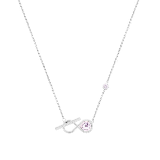 T-Bar Infinity Pendant Silver by Tipperary  This elegant Tipperary T-Bar Pendant is crafted from silver, displaying an infinity symbol that is perfect for gifting a loved one. Its subtle design ensures that it can be worn with any outfit, ensuring it stays fashionable for years to come.