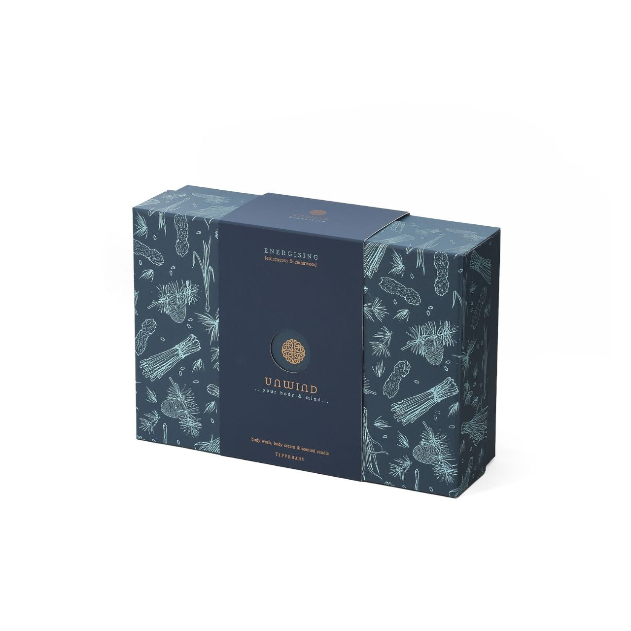 Unleash vitality with our Energising Body wash, Body cream and Candle set, a dynamic addition to the Unwind skincare collection. Immerse your senses in the refreshing fusion of lemongrass and the calming touch of cedarwood, transforming your self-care routine.